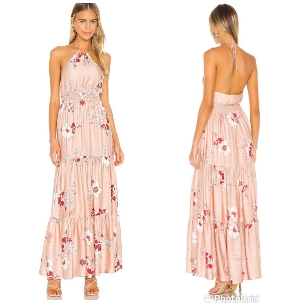 Camila Coelho Pedro Maxi Dress In Blush Floral